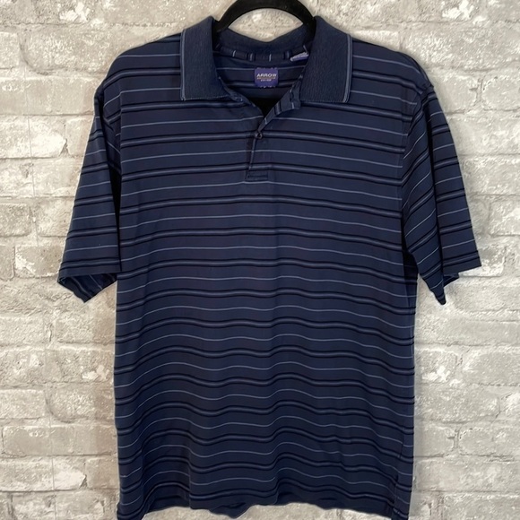 Arrow Navy Striped Polo - Picture 1 of 4